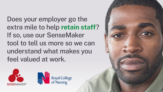 We won’t achieve safe staffing levels without retaining nursing staff. High levels of staff turnover puts patient care at risk. Is your employer going the extra mile to retain staff? Tell us using SenseMaker. It's quick, easy to use and anonymous bit.ly/3YSeViS