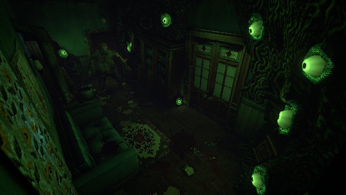 chernozem39416's tweet photo. Room inhabited by the boss of our first level.

#lowpoly #SurvivalHorror #indiedev #multiplayer #gamedev #RetroGaming #indiegame #madewithunity #psx #ps1 #horror #3D https://t.co/Q5Ylel4MMy