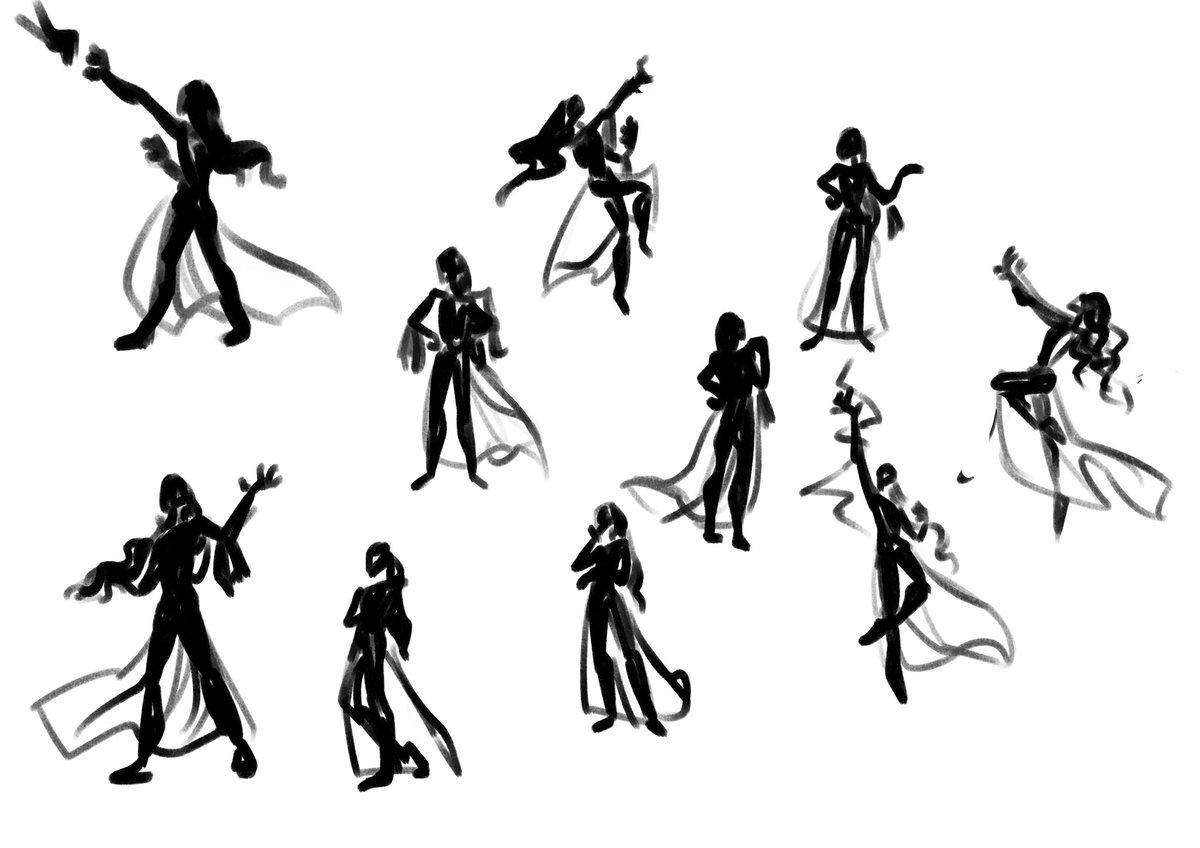 A bit of homework study on silhouettes with a practice Imogen #criticalrolefanart #imogentemult