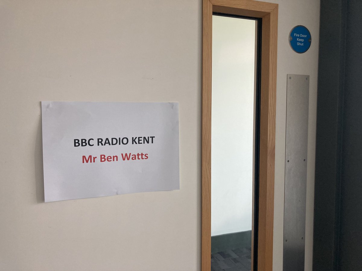 Don’t think I’ve ever had my name on a door before. 🏏 📻 @BBCRadioKent #BBCCricket