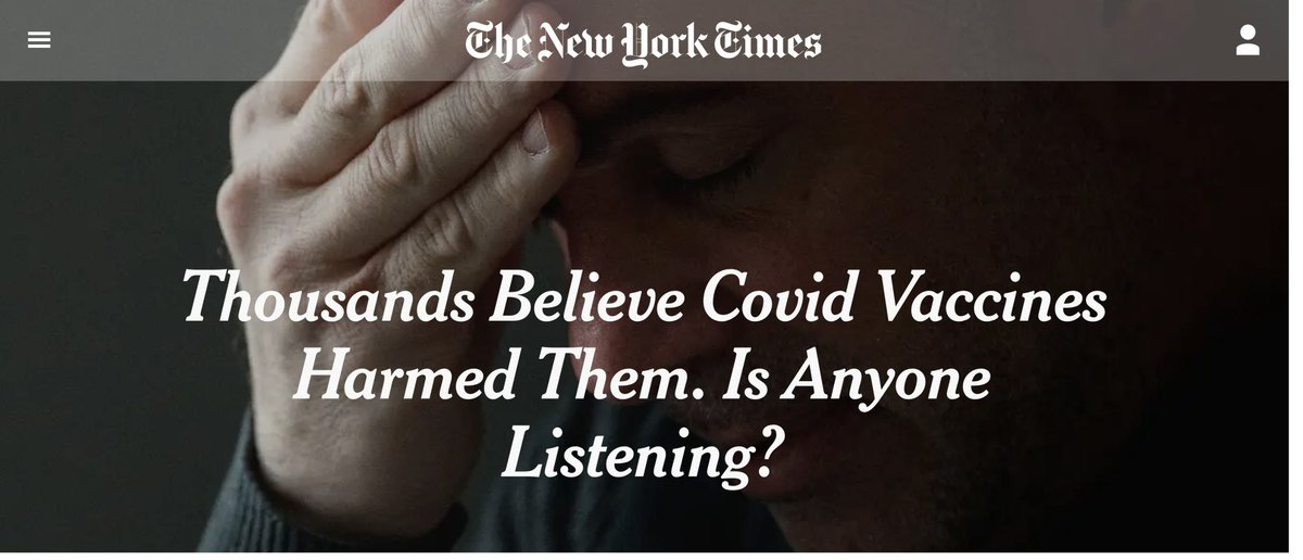 The New York Times has finally written a piece about Covid vaccine injury while the Government continues to gaslight us into believing that what we witness daily is extremely rare. They MANDATED these vaccines without no central repository of vaccine recipients, nor of medical…