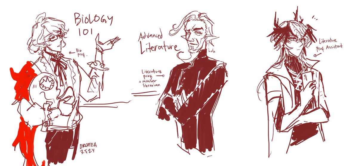 ….so othluthh and I decided to adjust this to college au and I think it’s getting out of control— 

Feat first profs + assist. Prof … fremont is instant add right away after doing the event 😂