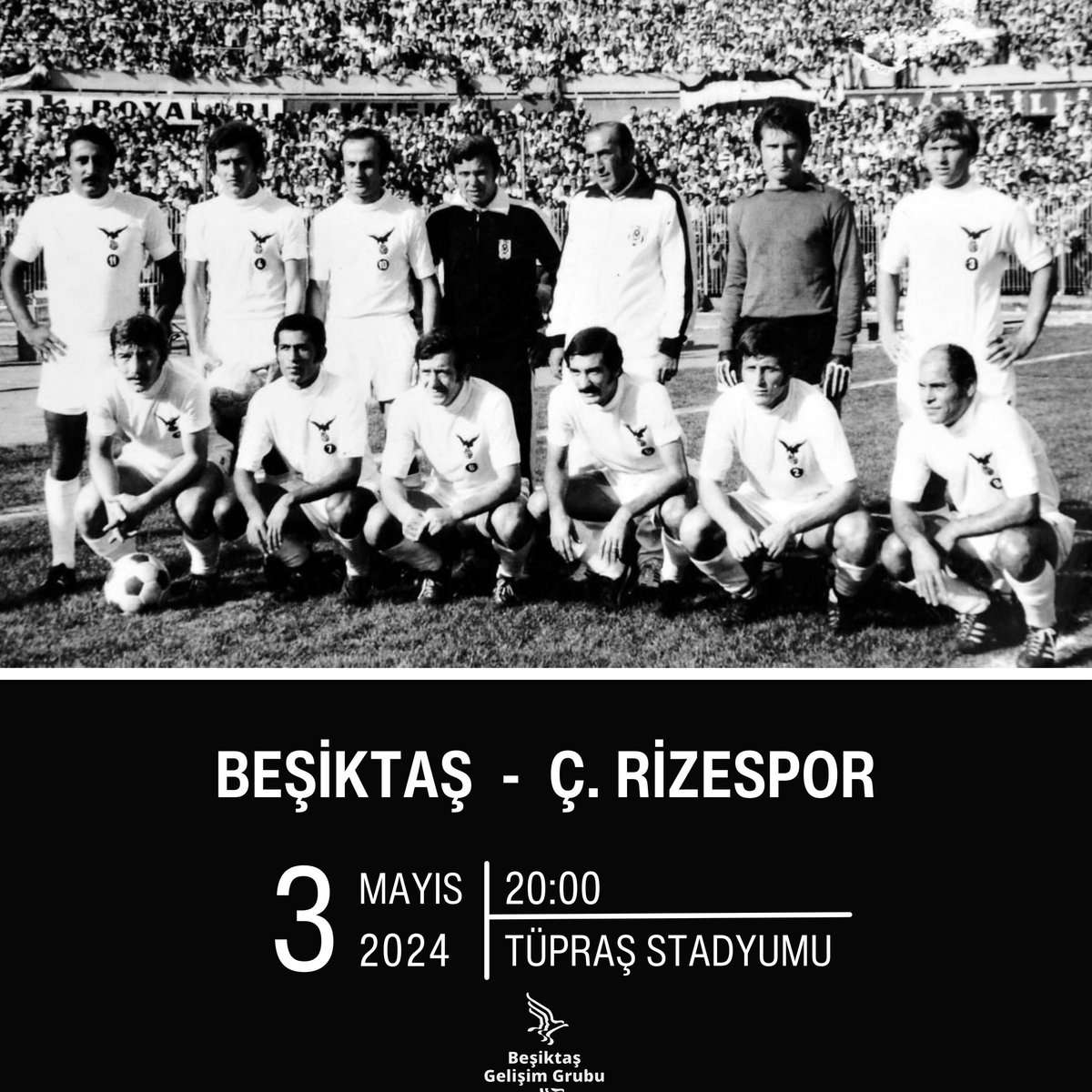 #BugünBeşiktaşınMaçıVar

Erkek Futbol A takımımıza,
bu akşam oynayacağı Çaykur Rizespor müsabakasında başarılar dileriz.

Yensen de yenilsen de, sonsuza kadar sevileceğini bil yeter!

#HaydıBastırBeşiktaş

#Beşiktaş
#BeşiktaşJK
#BeşiktaşBitmez
#BuSevdaBitmez
#BeşiktaşGelişimGrubu