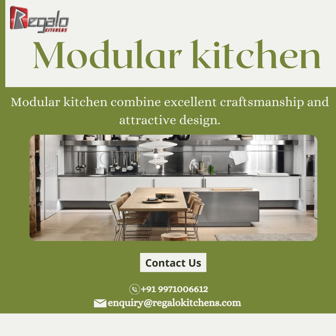 Modular kitchen 
Modular Kitchen Our layouts provide personalized choices that employ style and utility to suit your unique requirements. 
For More Information :regalokitchens.com
#regalokitchens #kitchendesign #modularkitchen