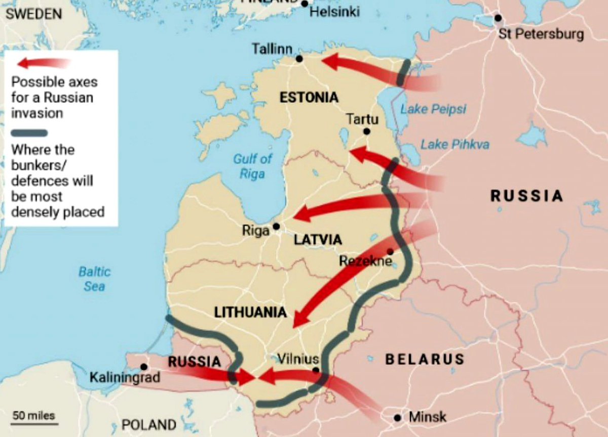 ❗️BREAKING || 'Russia will capture the Baltic countries in 7 days while the NATO's reaction time is too slow at 10 days,' -- Deputy Head of Ukraine's military intelligence Vadym Skibitsky. Elswhere; Estonia, Latvia and Lithuania began the large-scale strengthening of the borders.