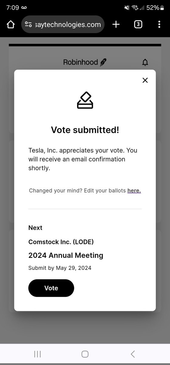 I voted for Elon's package.