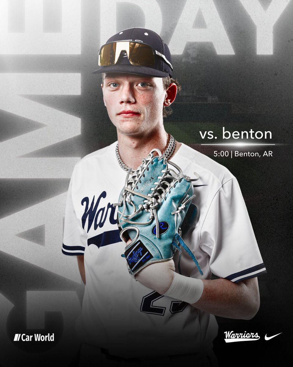 BASEBALL GAME DAY Let's try again today. Warriors take on the Benton Panthers today in non-conference action. First pitch set for 5:00 in Benton. #WARRIORVILLE PRESENTED BY CAR WORLD