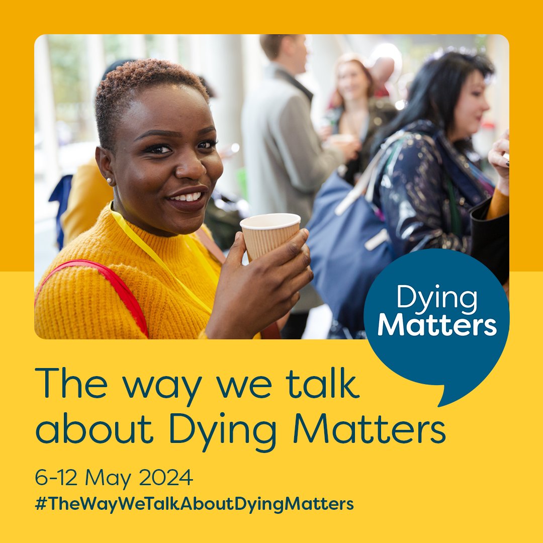 #DyingMattersAwarenessWeek is an opportunity to come together to talk openly & share stories about death, grief and bereavement, whether that's at work, in the community or at home. Get involved and join the conversation #TheWayWeTalkAboutDyingMatters @HospiceUK