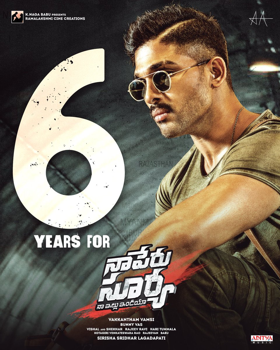 Its triumphant 6th anniversary 🥳💥 🫡the ANGER of a man who sees his country🇮🇳 as his home, SURYA! 🪖 Sending kudos to the incredible cast and crew 🫶 #NaaPeruSuryaNaaIlluIndia #6yearsOfNaaPeruSuryaNaaIlluIndia❣️ @alluarjun @RCCOfficial @ItsAnuEmmanuel @VamsiVakkantham