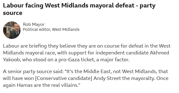 OMG. That quote 👀 Labour is going to continue losing progressive votes over Gaza ...