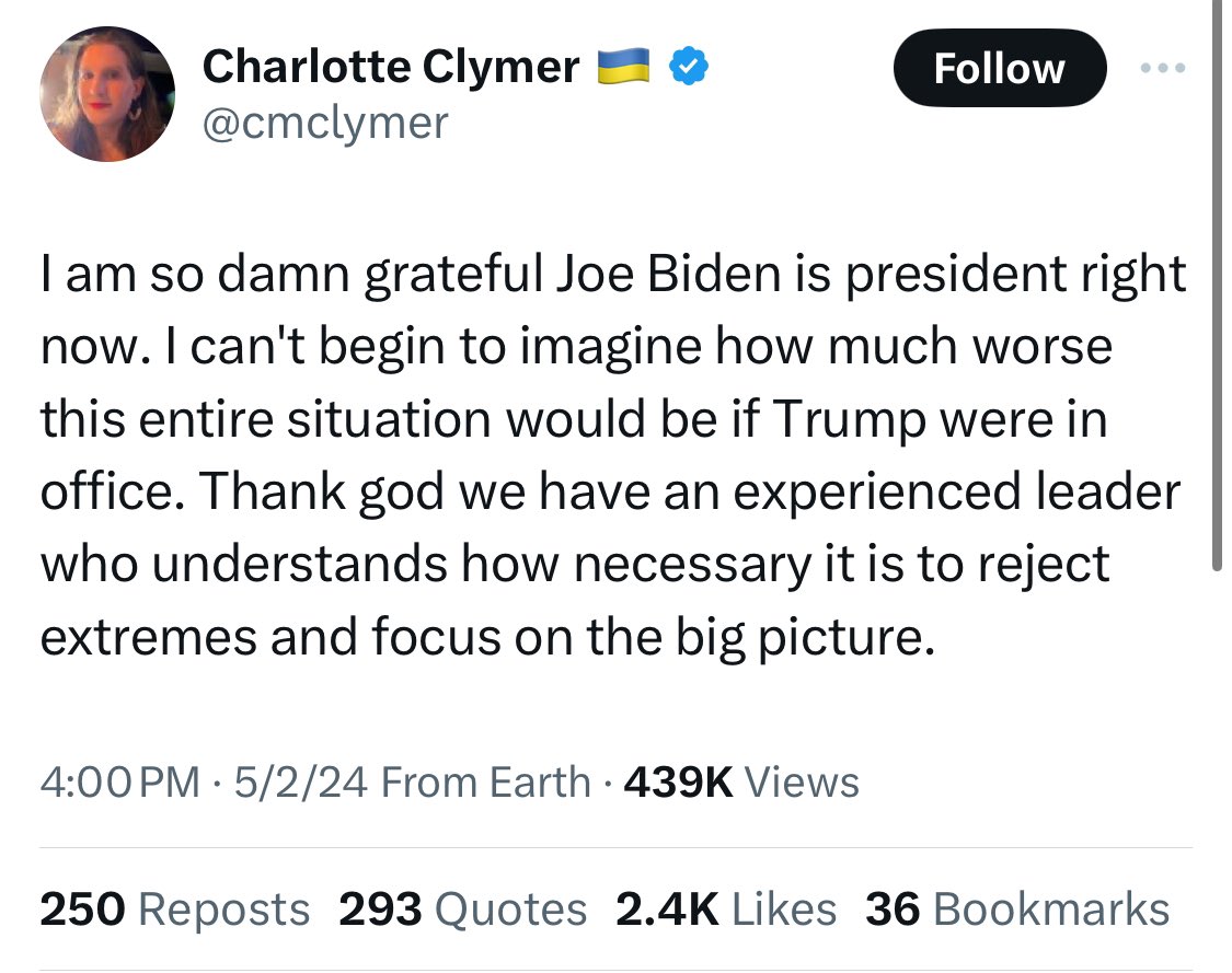 i need to know what “the big picture” is exactly because it sure as hell isn’t ending the gaza genocide, stabilizing the middle east, protecting america’s relations, getting record turnouts in november, courting swing staters, or even hanging on to politically milquetoast faculty