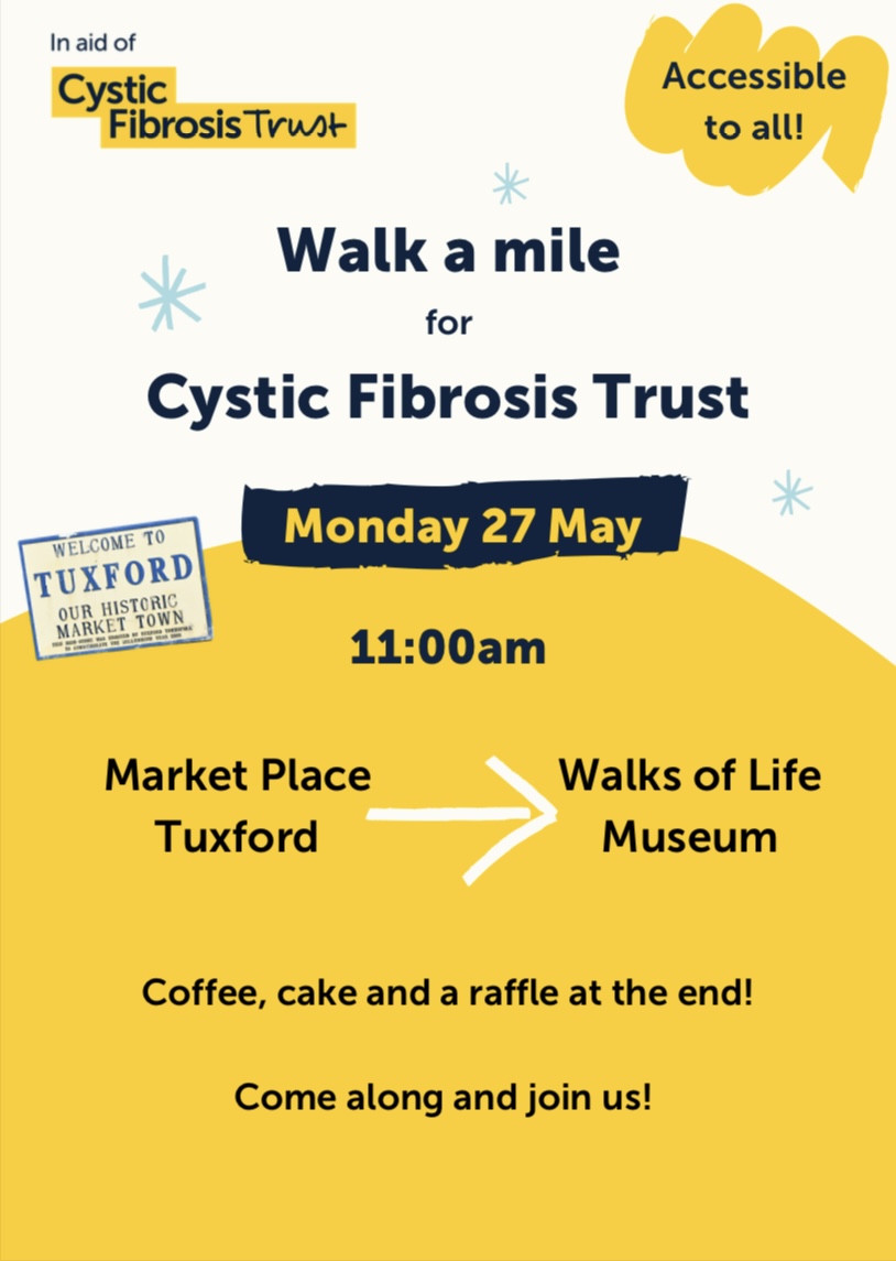 Walk a Mile on 27th May for @cftrust - you don’t have to join us in Notts - you can take part from afar - organise your own Walk. Hoping to get 60 people to take part in support of the Trust’s 60th year. #60for60 #cysticfibrosis RT