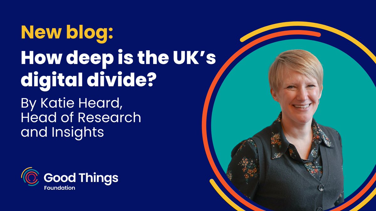 Dive into the depths of the digital divide with Katie, our Head of Research & Insights. Katie explores our Digital Nation findings confirming the divide has narrowed, but is getting deeper due to tech advances & digitisation of services. Read the blog: goodthingsfoundation.org/what-we-do/new…