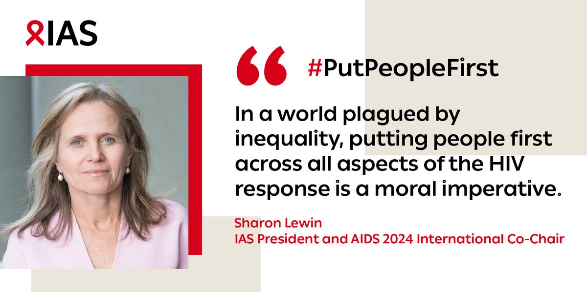 🌐 Join us! Let's #PutPeopleFirst in all facets of the #HIV response.   👥 Find out what it means to put people first, why it's important, how we can do it in practice and how you can get involved! aids2024.org/theme