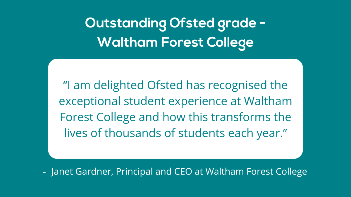 Congratulations @WFCTweets for the recent Outstanding Ofsted grade. We helped appoint both Janet Gardner, Principal and CEO, and Hassan Rizvi, Deputy Principal Curriculum and Quality and we are delighted at the impact they have both made at the college: aoc.co.uk/recruitment-co…