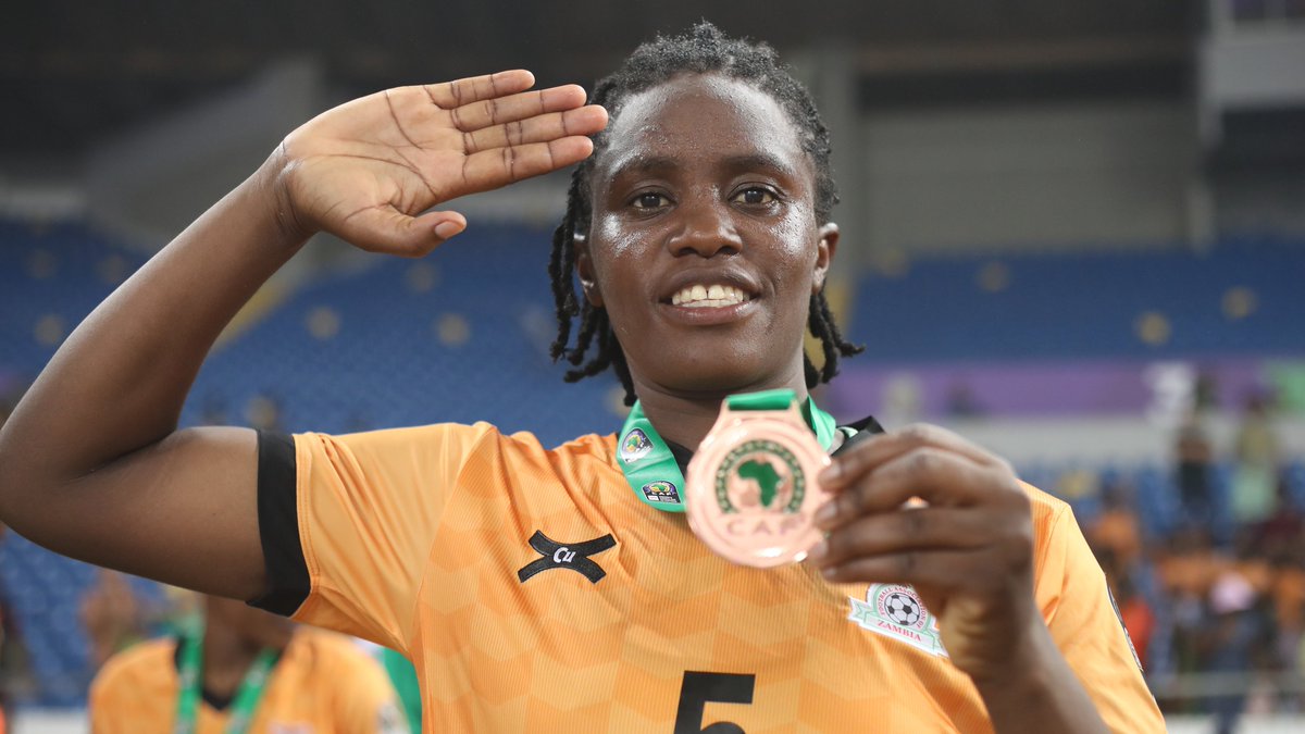 The Bronze medal champion. 🥉 Happy birthday Anita! 🥳🇿🇲 #EmpoweringOurGame | #TotalEnergiesWAFCON