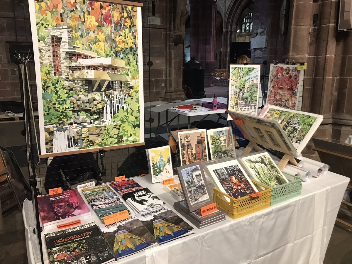 Back at <a href="/cheshireprintfa/">Cheshire Print Fair</a> tomorrow at Chester Cathedral. All the usual stuff and some new prints.