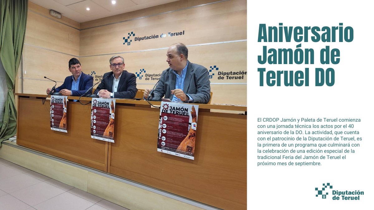 🎂🐷El CRDOP Jamón y Paleta de Teruel comienza con una jornada técnica los actos por el 4️⃣0️⃣aniversario de la Denominación de Origen. ➕acortar.link/i4TKo3 #JuntosHacemosProvincia #marcadoafrio #masfriomenossal #cerdo #jamon #paleta #teruel #JamondeTeruelDOP #CerdodeTeruelIGP