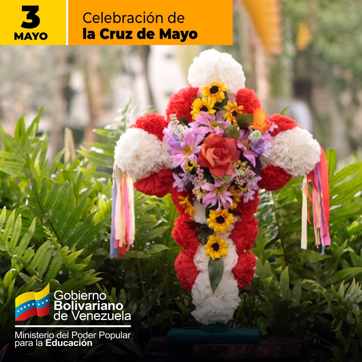 ¡Gratitud por la tierra!

En el 2014, la Cruz de Mayo fue reconocida como Patrimonio Cultural, asegurando así su preservación y valoración en todo el territorio nacional.
#VenezuelaCalorPatrio 
<a href="/NicolasMaduro/">Nicolás Maduro</a>
<a href="/_LaAvanzadora/">Yelitze Santaella</a>
@MPPEDUCACION 
<a href="/LeiraSuarezPsuv/">LeyraSuarezPsuv</a> 
<a href="/Soykarinacarpio/">Karina Carpio</a>