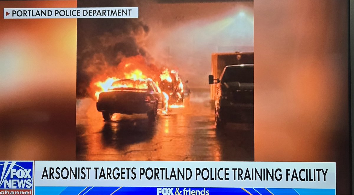 15 cars burned after police training facility was set on fire in Portland!