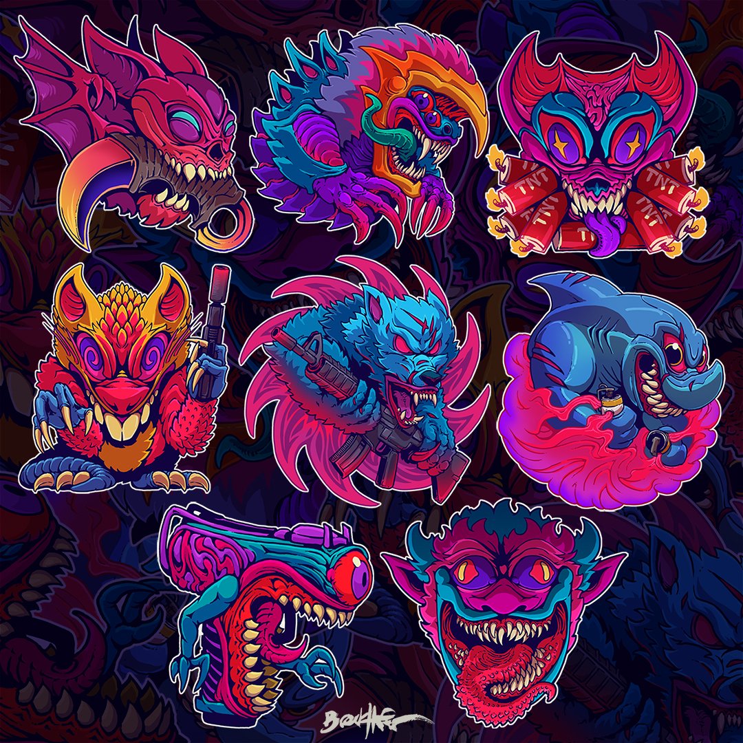 Some older CSGO sticker designs. Might need to update some of these for CS2 at some point.