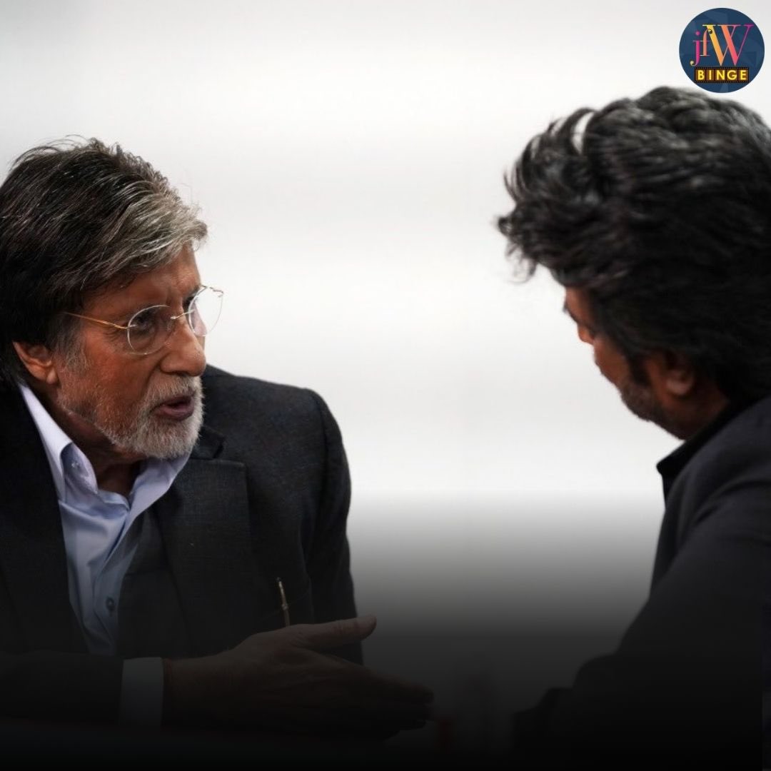 Rajinikanth and Amitabh Bachchan from the sets of Vettaiyan. 

#Rajinikanth𓃵 #Amitabhbachchan #rajini