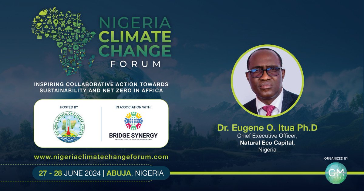 This is a cross-section of some speakers at the upcoming Nigeria Climate Change Forum, coming up on the 27th to 28th of June 2024 in Abuja, Nigeria. Register as a delegate using the link below nigeriaclimatechangeforum.com/#register #ClimateChange #GlobalWarming #Environment #SaveOurPlanet