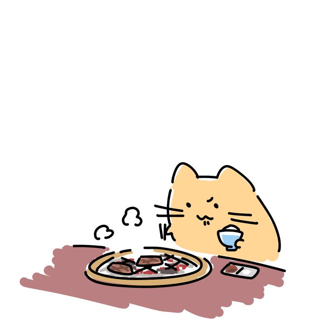 「猫口 食べ物」のTwitter画像/イラスト(新着)