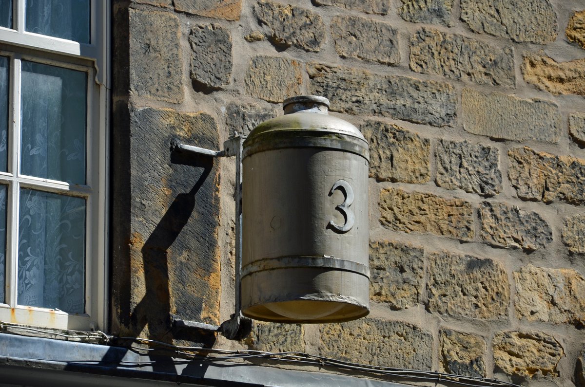 #Alnwick Grade II Listed 8 Narrowgate Alnwick Northumberland and its Golden Canister Tea Mart sign, photographed on this day 3rd May 2017.

William Robertson operated a grocers shop on Narrowgate in the 19c. It was later used as a cycle shop by R. K. Wilson.