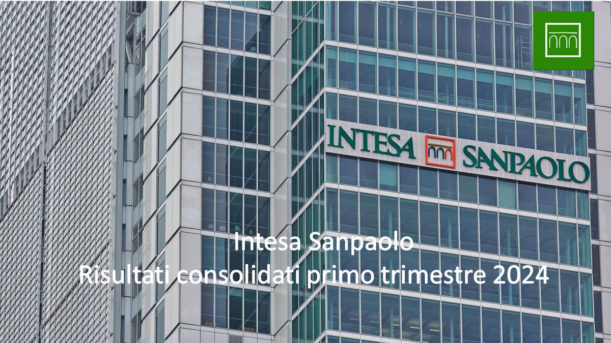 🟢#Investors #Financial Con €2,3 miliardi di Risultato netto, i risultati del 1° trim. 2024 di #IntesaSanpaolo sono i migliori di sempre: €1,6mld di dividendi cash già maturati nel 1° trimestre.
Leggi qui gli highlights:
📌group.intesasanpaolo.com/it/sala-stampa…