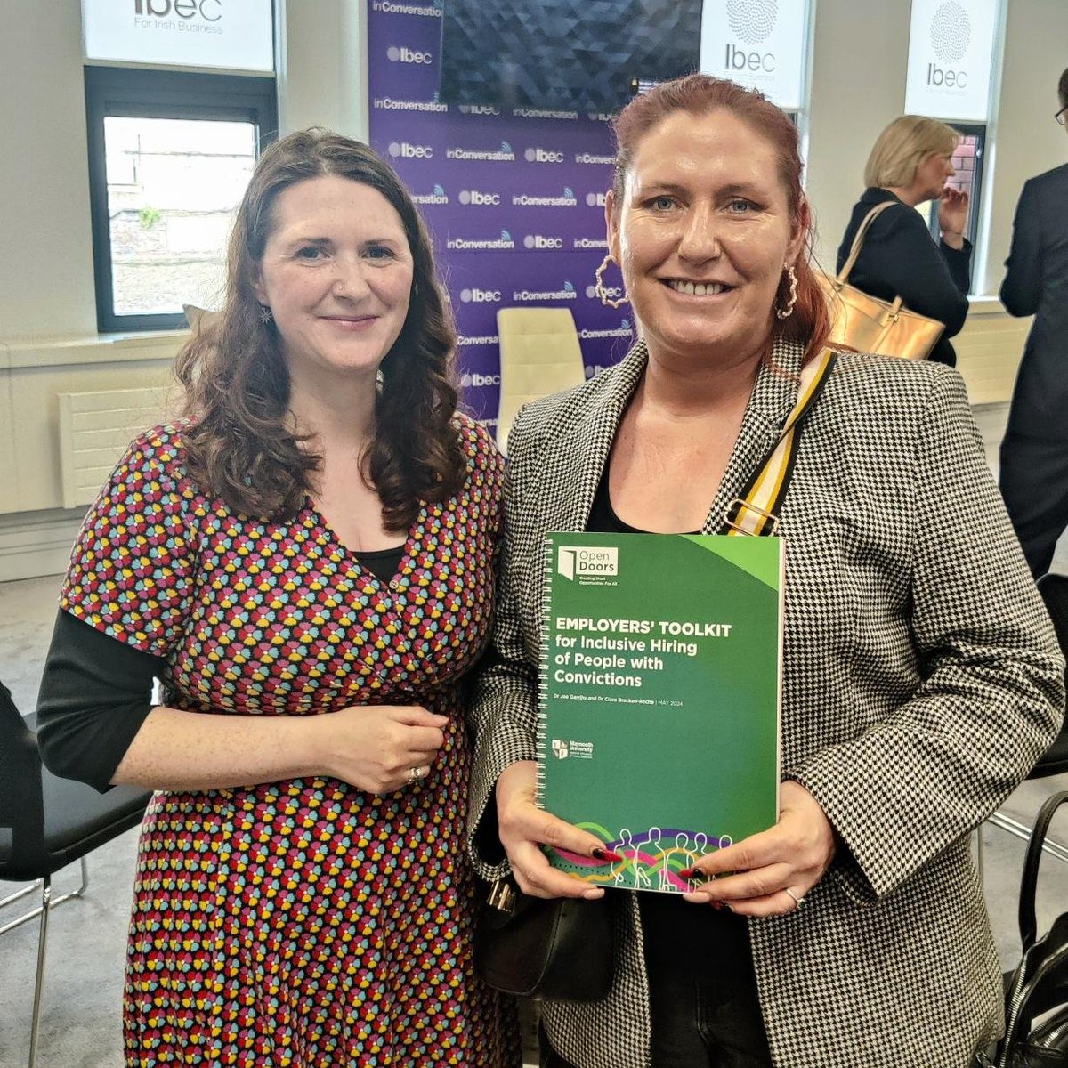 Yesterday, IPRT's @saoirse_b and @PamDrumgoole attended the launch of @OpenDoorsToWork's Employers’ Toolkit for Inclusive Hiring of People with Convictions. 🔧 That's one recommendation of IPRT's #SecondaryPunishment report implemented! 🎉 Great to catch up with @pkearney505.