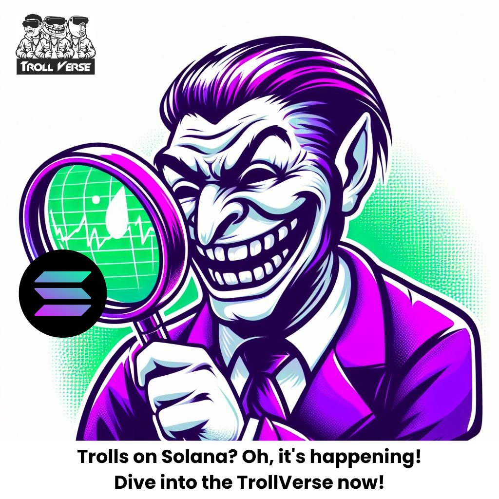 Trolls on Solana? 🔍

Oh, it's happening!

Dive into the TrollVerse now and explore the magic of the Solana blockchain with us! 🚀