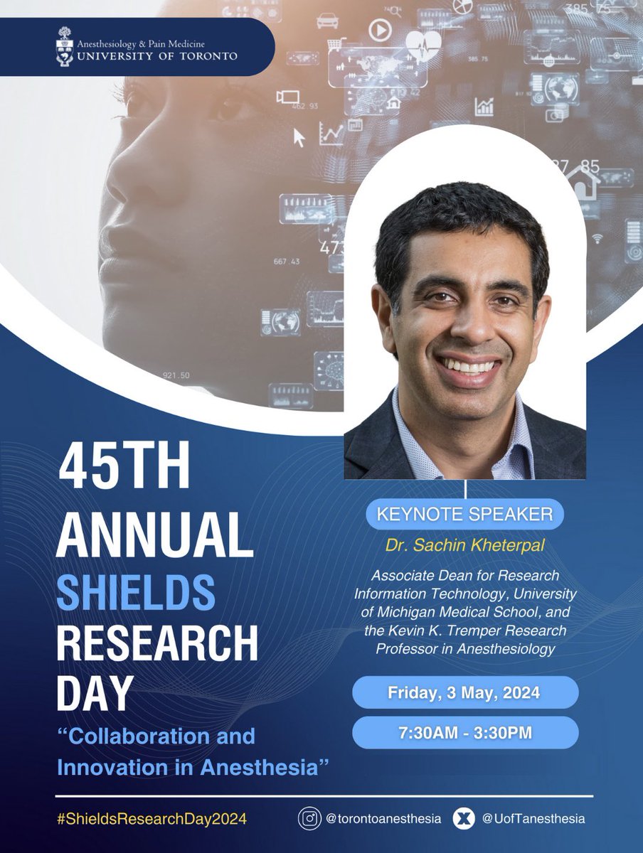 Good morning and welcome to the 45th Annual Shields Research Day! We're excited to kick off a day filled with collaboration, innovation, and ground-breaking research in anesthesia. #ShieldsResearchDay2024