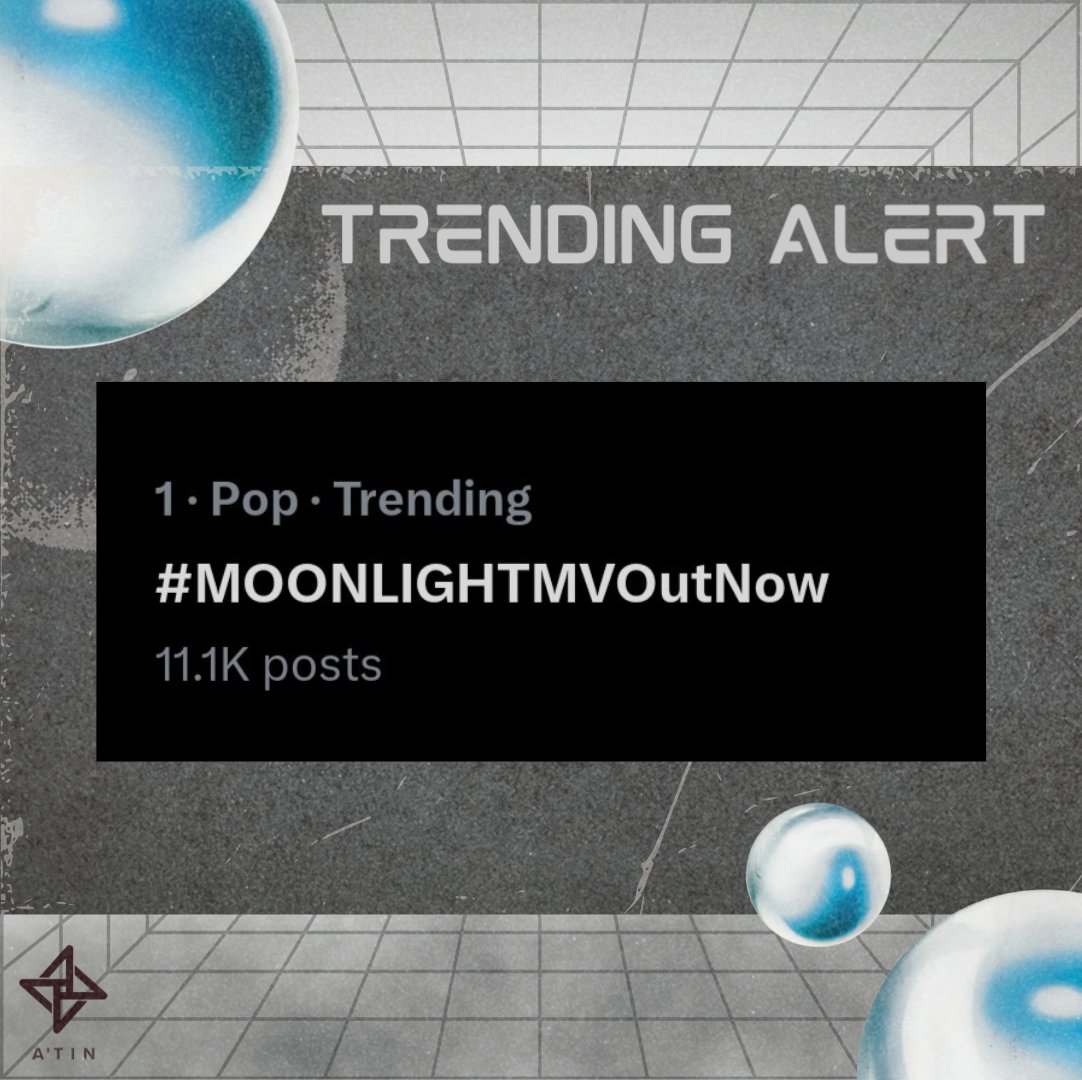 [ TRENDING ALERT ] What a speed, A'TIN! Our hashtag is now trending at number 1 nationwide in the trend list! Keep your posts coming about the MOONLIGHT Music Video! ⚪ @SB19Official #SB19 #MOONLIGHTMVOutNow #NewMusic