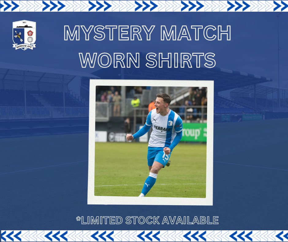 𝗠𝗮𝘁𝗰𝗵 𝗪𝗼𝗿𝗻 𝗦𝗵𝗶𝗿𝘁𝘀 🚨

Get your hands on a mystery match worn shirt while stock lasts ⌛️

🛒 👉 tinyurl.com/muednt6x

#WeAreBarrow