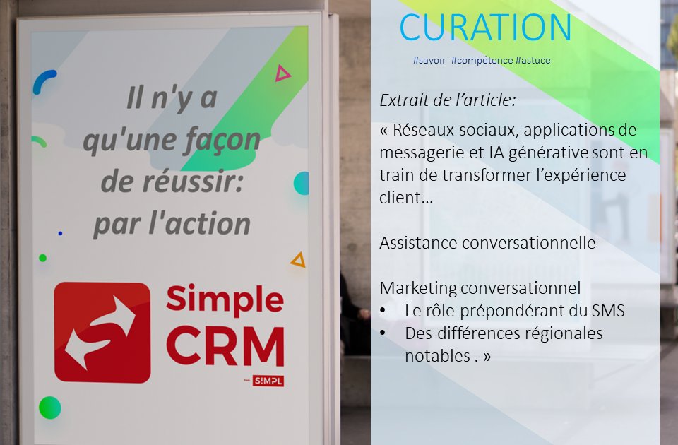 Marketing et relation client sont entrés dans l’ère du conversationnel #curation #savoir #astuce curation-actu.blogspot.com/2024/05/market…