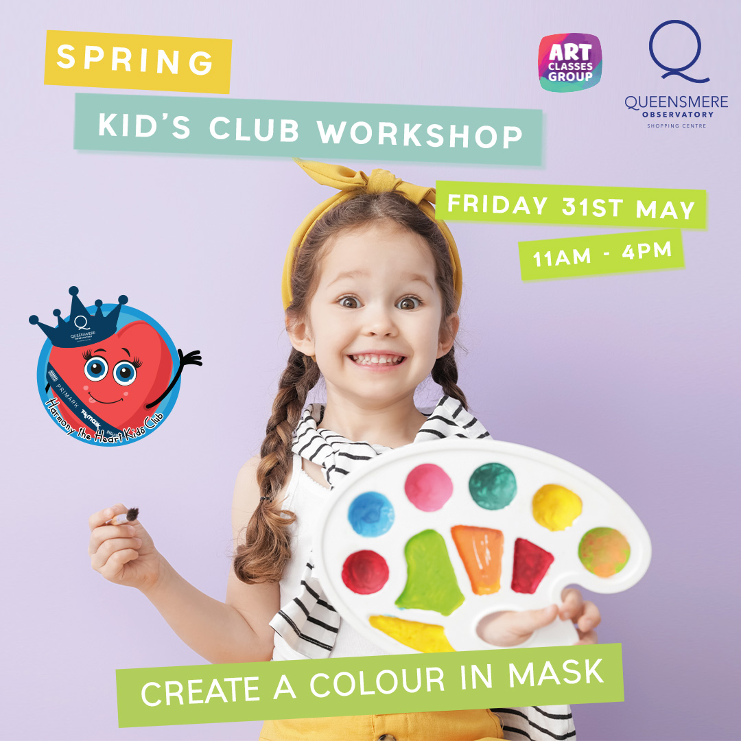 Kids Club - Spring Craft Workshop 2024.
Date: Friday, May 31st, 2024
Time: 11 AM - 4 PM
Location: Queensmere Observatory Shopping Centre, Slough High Street, SL1 1LN
Theme: Create Your Own Mask

Special Appearance: Harmony the Heart♥️ #LetsCreate #art #craft