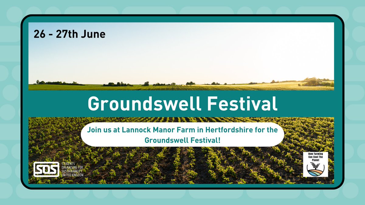 Don't miss out on the chance to attend the Groundswell Festival at Lannock Manor farm. We are inviting students, young farmers and FLAME members to join interactive discussions from experts in the agricultural sector. Please fill out this form by 20th May. ow.ly/QkIY50Rvz7F