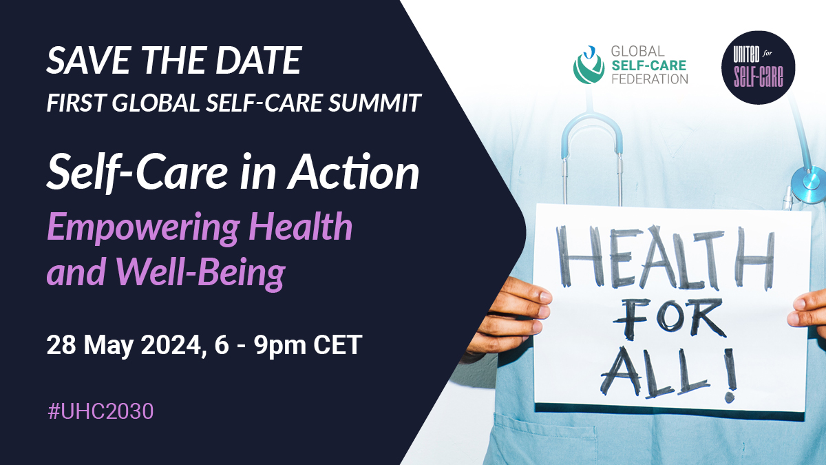 SAVE THE DATE – #WHA77 marks the launch of the 1st ever Global Self-Care Summit! In just one month you can join us to see how #selfcare paves the way for UHC policy and maintains the health of populations. Register here ➡️ t.ly/oxNrS #UHC2030