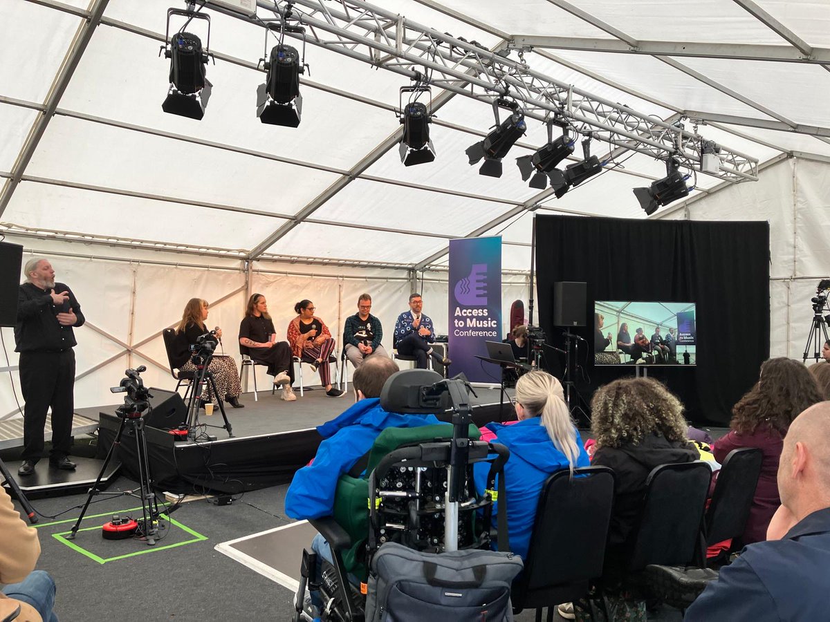 Our Access to Music Conference is in full swing. Industry leaders from various sectors are amplifying disabled voices through presentations, panels and events Today's agenda includes three panels, and a performance by Bellatrix on the Haptic Dancefloor #CheltJazzFest #ATM24