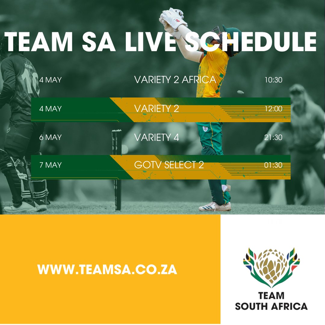 📺 Don't miss out on Team SA Live - Eps 28

#TeamSA
#ForMyCountry