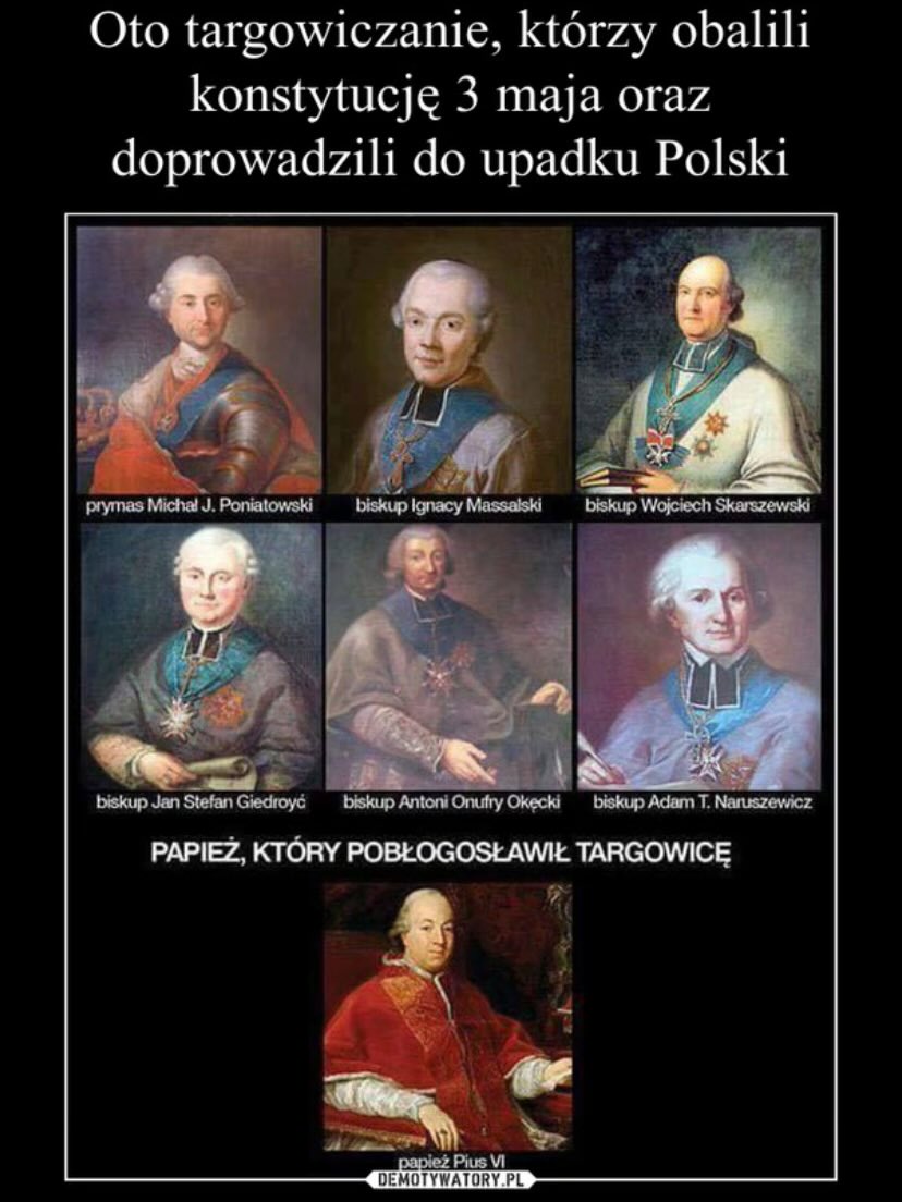 Dziś świętujemy #Konstytucja3Maja, ale nie zapominajmy ani na chwilę, że #PiStoTargowica, której w odebraniu demokracji pomagał KK. Dziś wespół z Orbanem próbują zniszczyć UE.