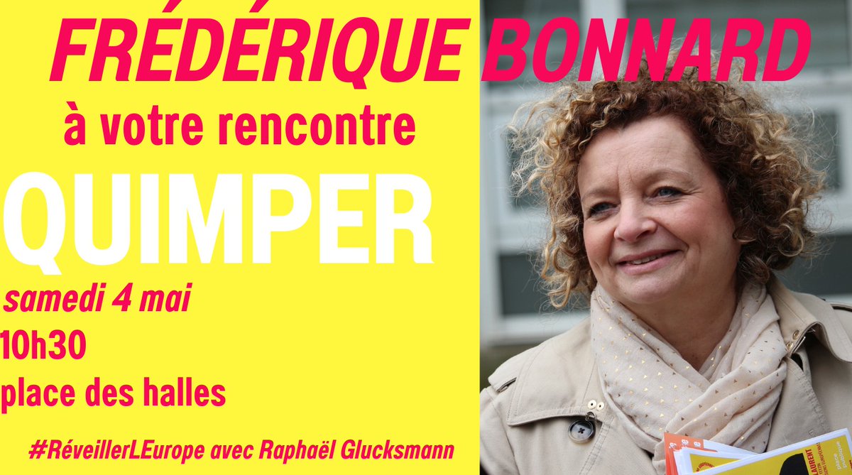 🌟 Retrouvez Frédérique Bonnard à #quimper samedi 4 mai pour réveiller l'Europe et inspirer le changement ! 🇪🇺 #RéveillerLEurope #politiqueengagée #finistere