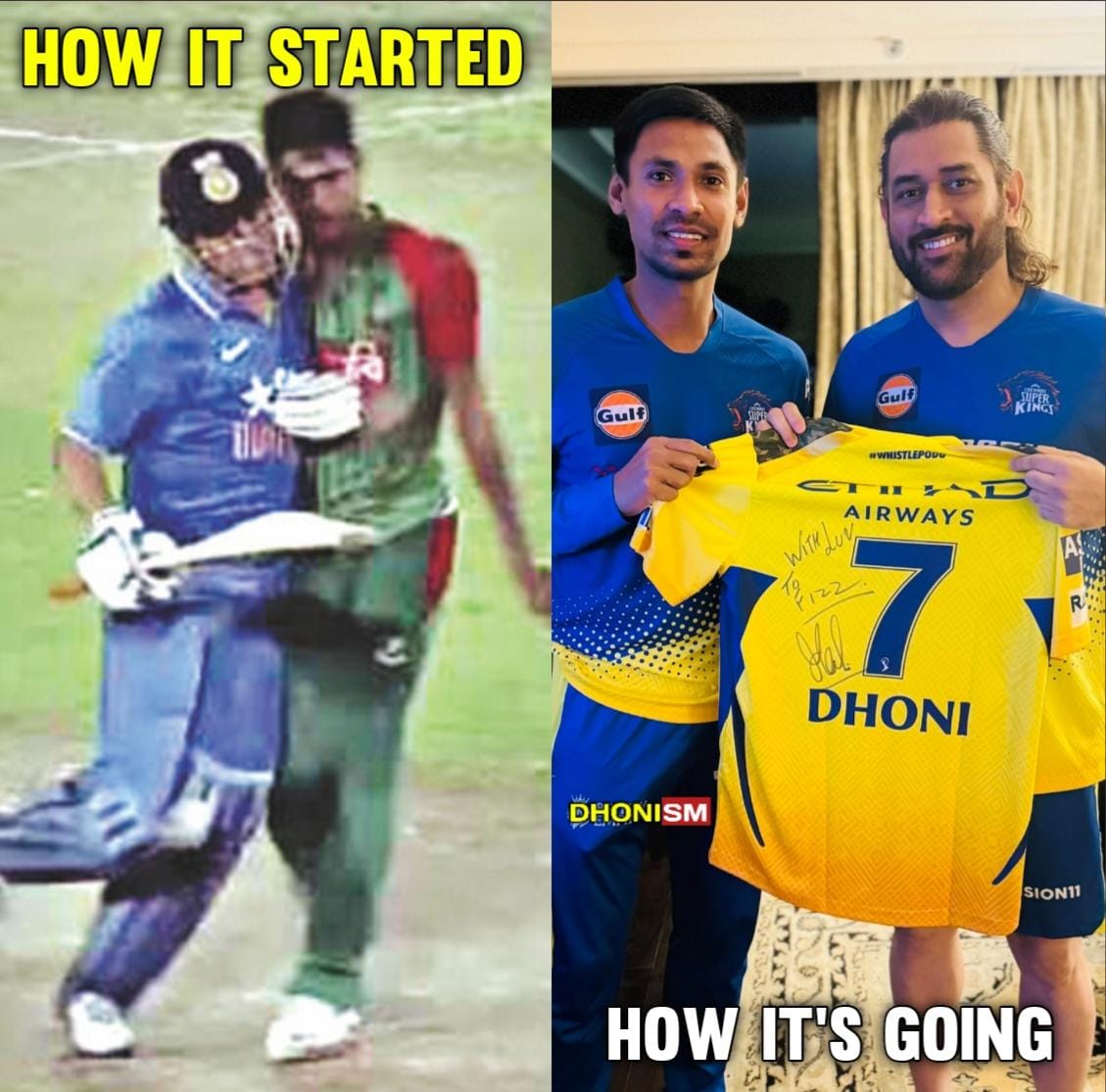 Dhoni 🤝 Fizz then and now !! 

@MSDhoni #MSDhoni #IPL2024