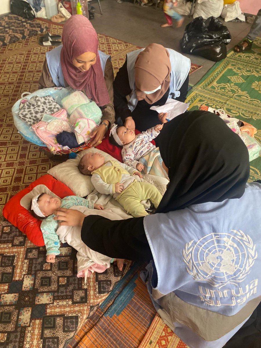 Accessing even the most essential items is a huge challenge in #Gaza @UNRWA continues to deliver diapers & essential sanitary items for women & babies- but it’s nowhere near enough We need MORE access & supplies to effectively counter the devastating effects of this war & siege