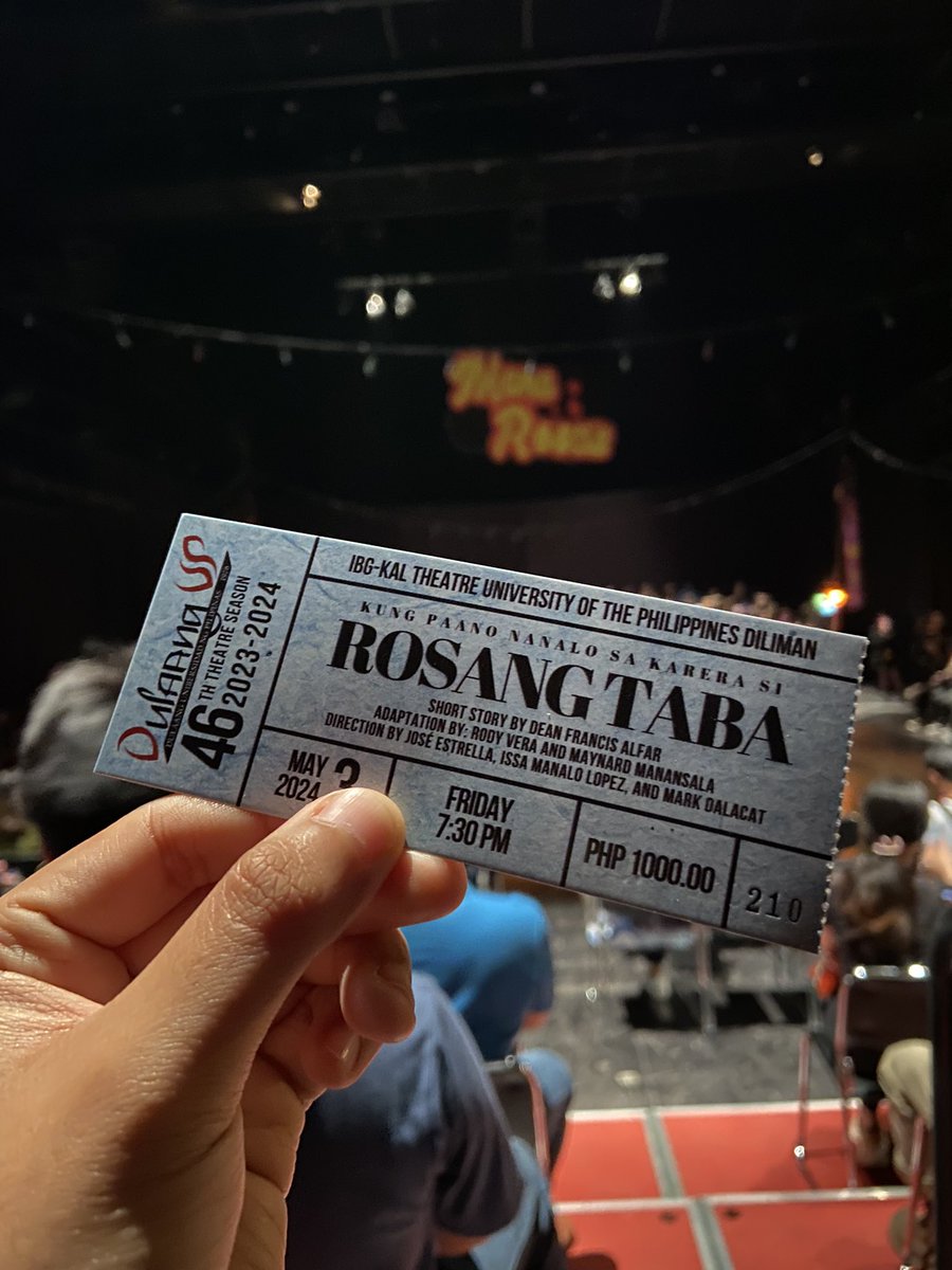 first time to watch a @dulaang_up again! 🎭 #RosangTaba