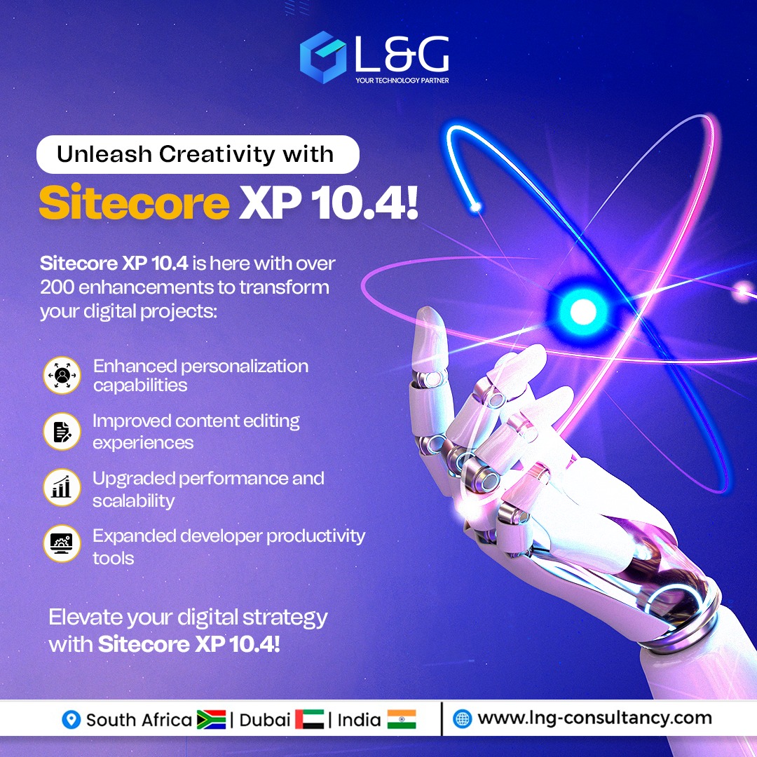 lng_consultancy's tweet image. We&apos;re delighted to share that Sitecore XP 10.4 is now officially released! 
Discover all the amazing updates here: 
sitecore.com/blog/news/site…

Upgrade to Sitecore XP 10.4 today and unlock endless possibilities for your brand

#Sitecore #DigitalExperience #SitecoreXP #LnGConsultancy