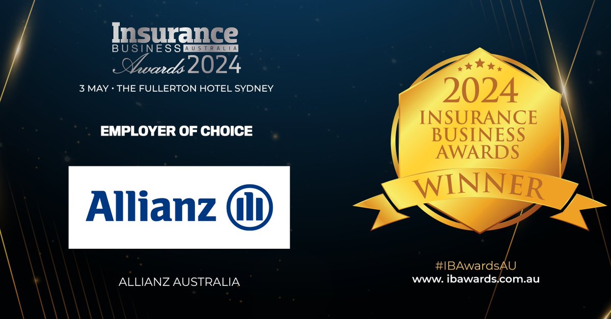 Cheers to Allianz Australia on winning the Employer of Choice award at the #IBAwardsAU 2024!🏅 

Find out more here: hubs.ly/Q02vw1Ks0