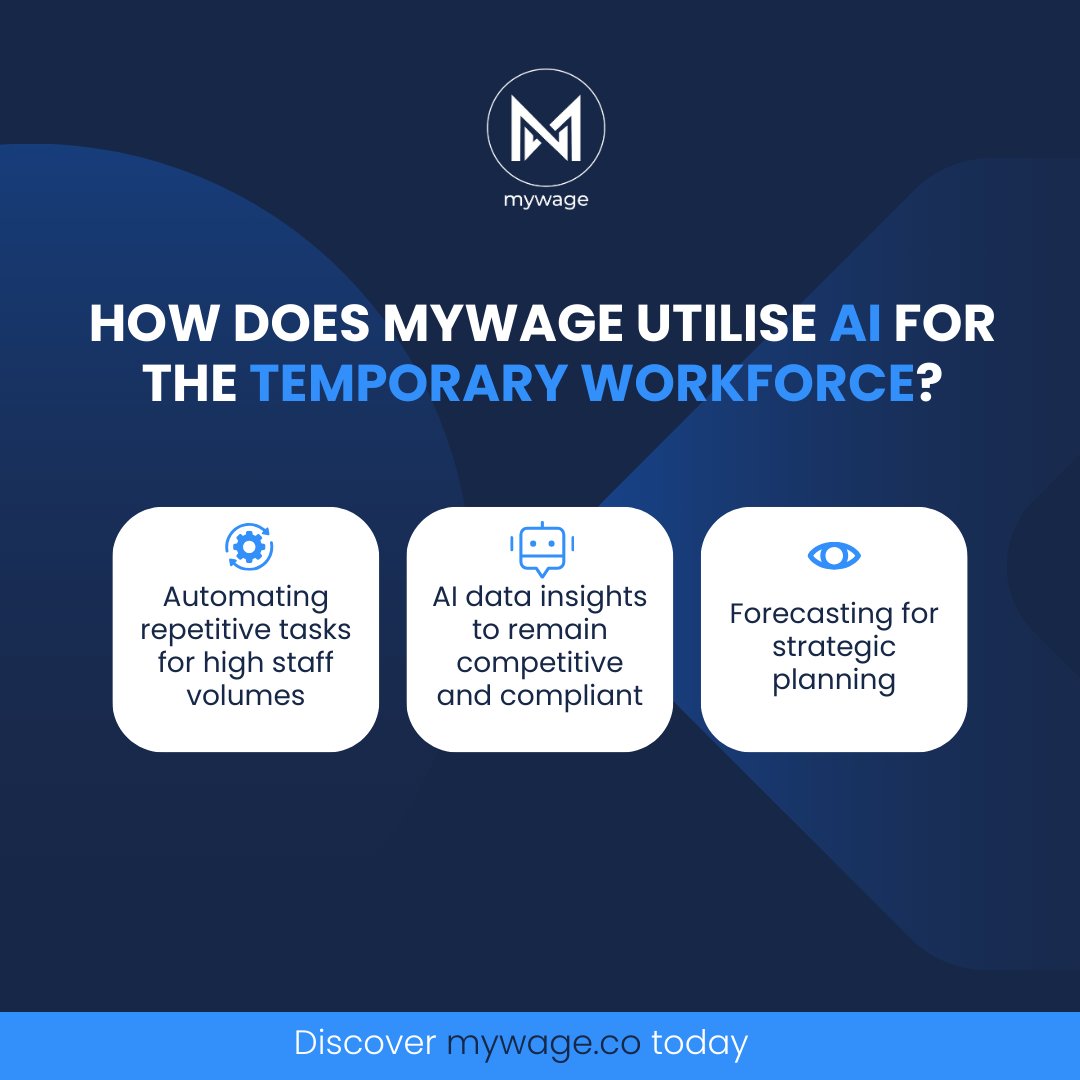 How does mywage utilise AI for the temporary workforce? Discover mywage.co today #payroll #staffing #hr #futureofwork