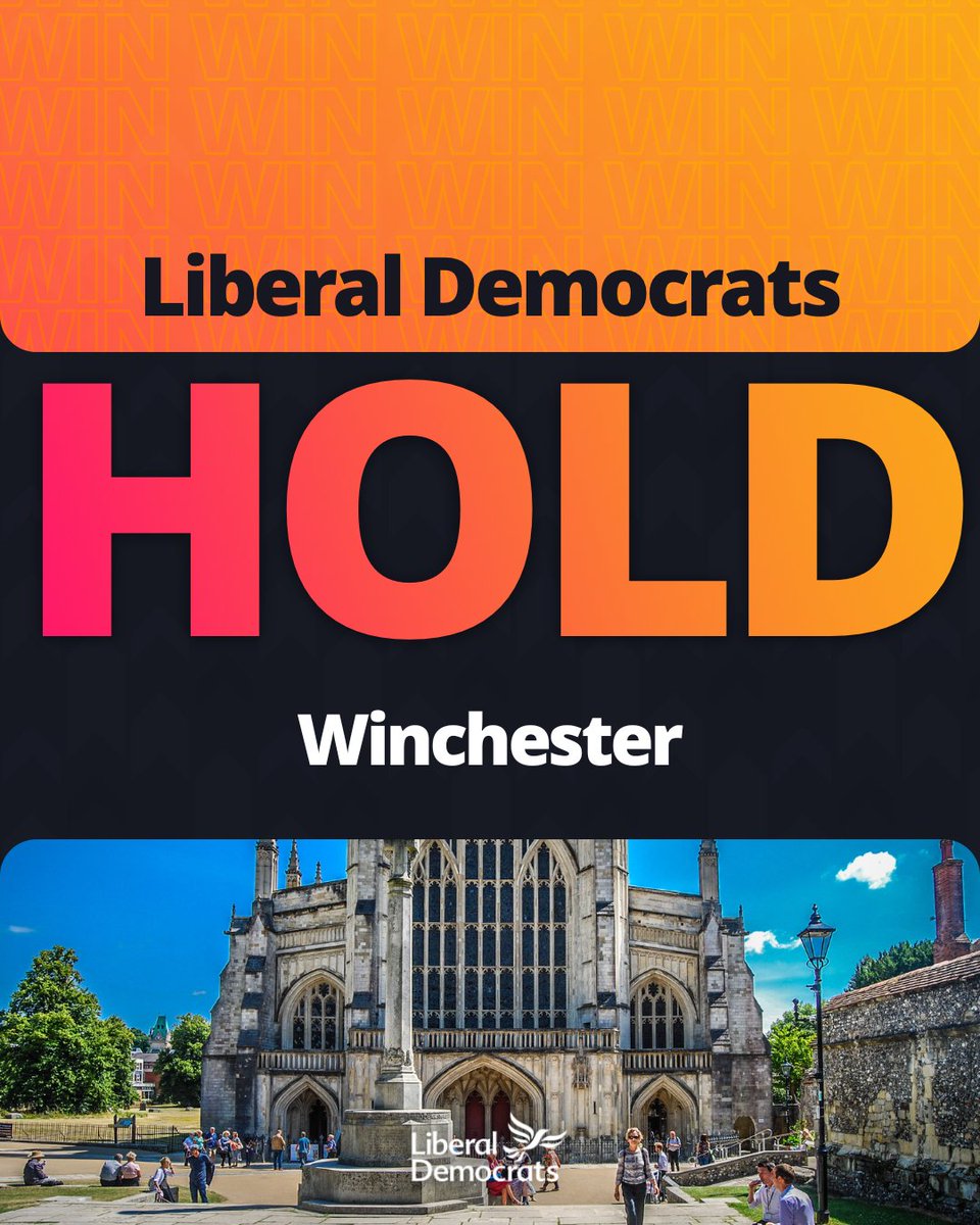 Liberal Democrats have held control of Winchester council, gaining 4 seats. #LocalElections2024